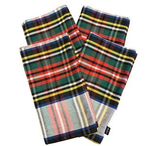Multicolor Plaid Woven Lumbar 12x20 Pillow Covers Set of 4